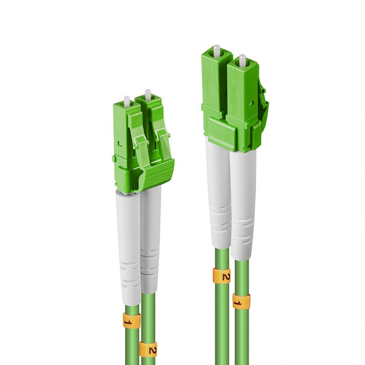 Imagine Cablu fibra optica duplex Multimode LC - LC OM5 verde 15m, Lindy L46315